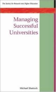 Tapa de Managing Successful Universities (Society for Research into Higher Education)
