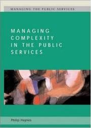 Tapa de Managing Complexity in the Public Services