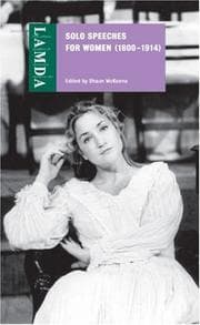 Tapa de Lamda Solo Speeches For Women (1800-1914)