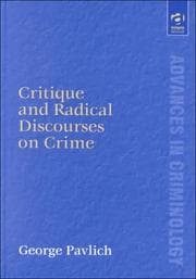 Tapa de Critique and radical discourses on crime