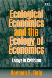 Tapa de Ecological economics and the ecology of economics