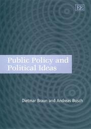 Tapa de Public policy and political ideas