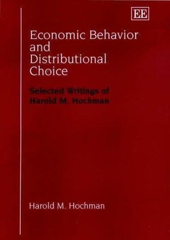 Tapa de Economic Behavior and Distributional Choice
