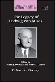 Tapa de The legacy of Ludwig Von Mises