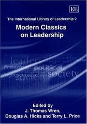 Tapa de The international library of leadership
