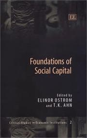Tapa de Foundations of social capital