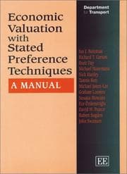 Tapa de Economic Valuation With Stated Preference Techniques (In Association With the Dtlr and Defra)