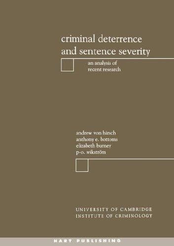 Tapa de Criminal Deterrence and Sentencing Severity