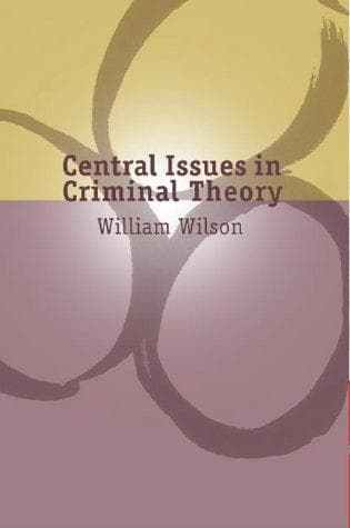 Tapa de Central Issues in Criminal Theory