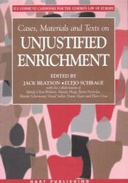 Tapa de Unjustified enrichment