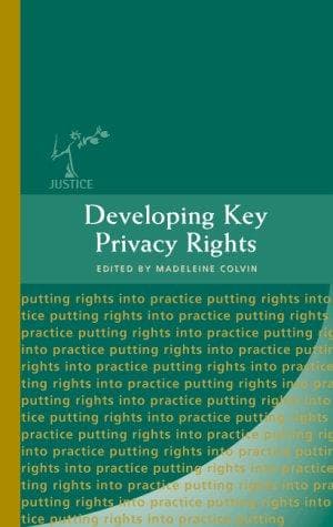 Tapa de Developing key privacy rights
