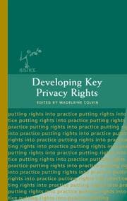 Tapa de Developing key privacy rights