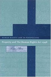 Tapa de Property And the Human Rights Act 1998 (Human Rights Law in Perspective)