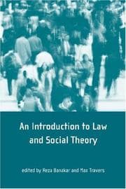 Tapa de An introduction to law and social theory