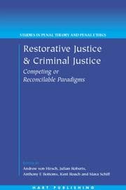 Tapa de Restorative justice and criminal justice