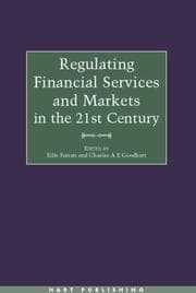 Tapa de Regulating financial services and markets in the twenty first century