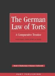 Tapa de The German law of torts