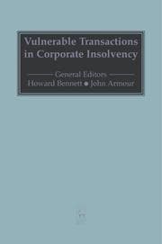 Tapa de Vulnerable transactions in corporate insolvency