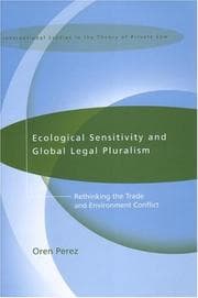 Tapa de Ecological Sensitivity and Global Legal Pluralism