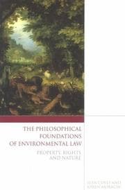 Tapa de Philosophical Foundations of Environmental Law