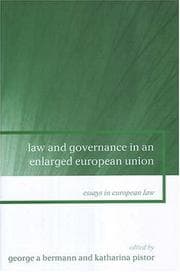 Tapa de Law and governance in an enlarged European Union