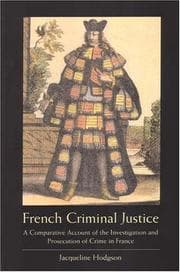 Tapa de French Criminal Justice