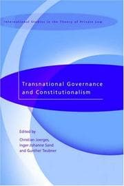 Tapa de Transnational governance and constitutionalism