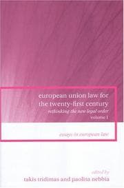 Tapa de European Union law for the twenty-first century