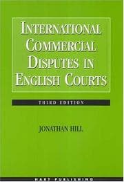 Tapa de International Commercial Disputes in English Courts