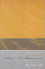 Tapa de An introduction to the law on financial investment