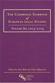 Tapa de The Cambridge yearbook of European legal studies