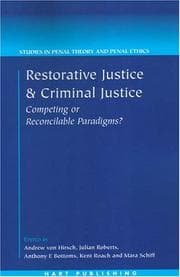 Tapa de Restorative Justice and Criminal Justice