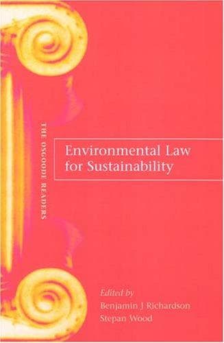 Tapa de Environmental law for sustainability