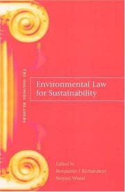 Tapa de Environmental law for sustainability