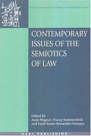 Tapa de Contemporary issues of the semiotics of law