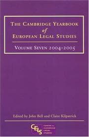 Tapa de The Cambridge yearbook of European legal studies