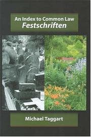 Tapa de An index to common law festschriften