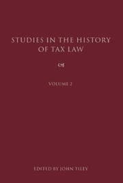 Tapa de Studies in the History of Tax Law