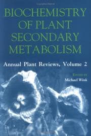 Tapa de Biochemistry of Plant Secondary Metabolism Vol. 2