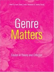 Tapa de GENRE MATTERS: ESSAYS IN THEORY AND CRITICISM; ED. BY GARIN DOWD