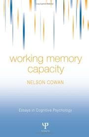 Tapa de Working Memory Capacity (Essays in Cognitive Psychology)