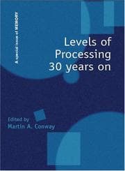 Tapa de Levels of processing 30 years on