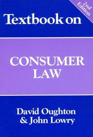 Tapa de Textbook on consumer law