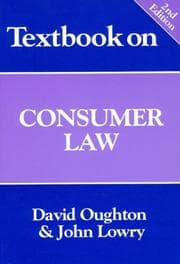 Tapa de Textbook on consumer law