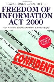 Tapa de Blackstone's guide to the Freedom of Information Act 2000