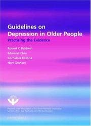 Tapa de Guidelines on depression in older people