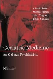 Tapa de Geriatric medicine for old age psychiatrists