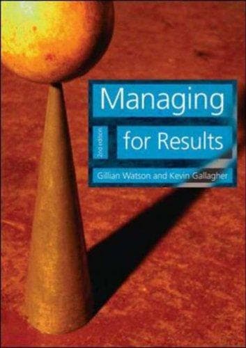Tapa de Managing for Results