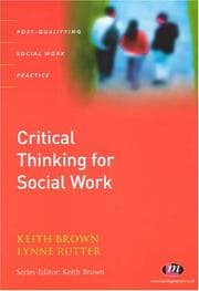 Tapa de Critical thinking for social work