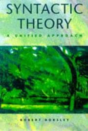 Tapa de Syntactic theory